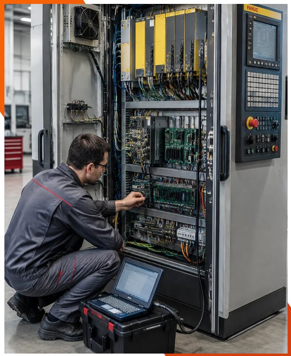 Ремонт систем ЧПУ FANUC промышленных станков в Химках